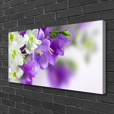 Tableaux sur toile Fleurs floral violet blanc