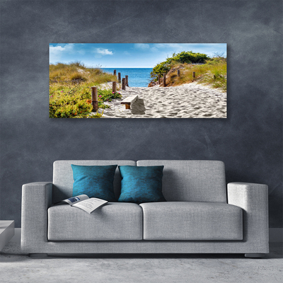 Tableaux sur toile Sentier paysage brun