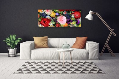 Tableaux sur toile Fleurs floral multicolore