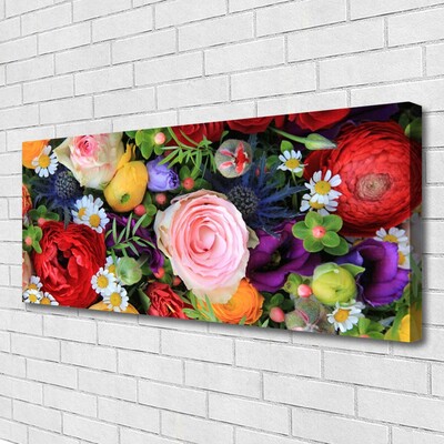 Tableaux sur toile Fleurs floral multicolore