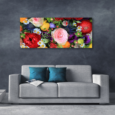 Tableaux sur toile Fleurs floral multicolore