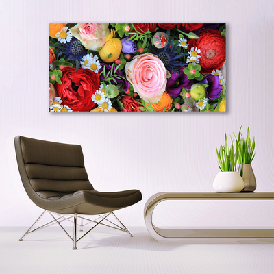 Tableaux sur toile Fleurs floral multicolore