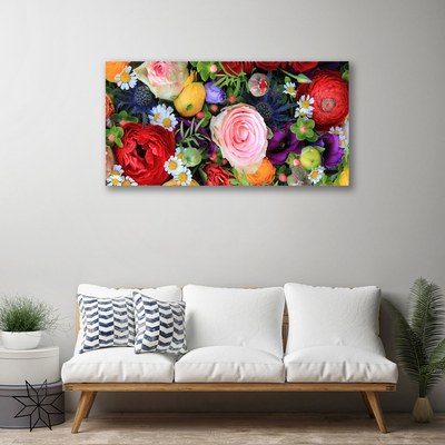 Tableaux sur toile Fleurs floral multicolore