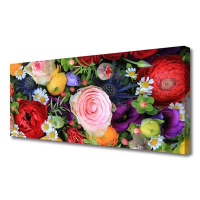 Tableaux sur toile Fleurs floral multicolore