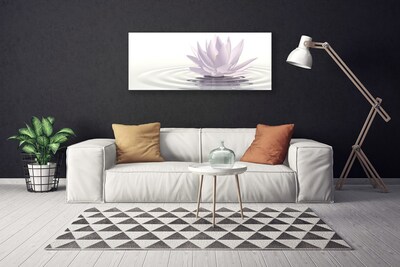 Tableaux sur toile Fleur eau art blanc