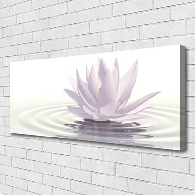 Tableaux sur toile Fleur eau art blanc