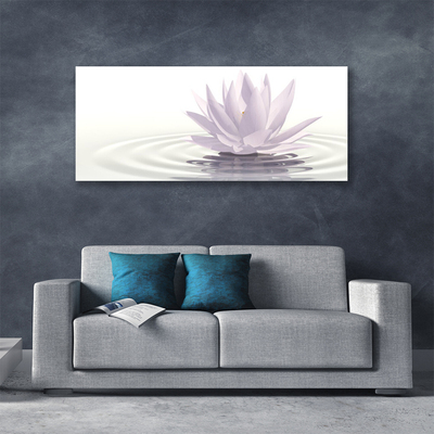 Tableaux sur toile Fleur eau art blanc