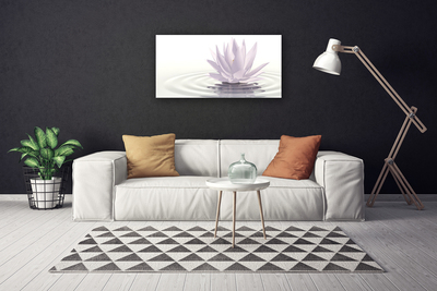 Tableaux sur toile Fleur eau art blanc