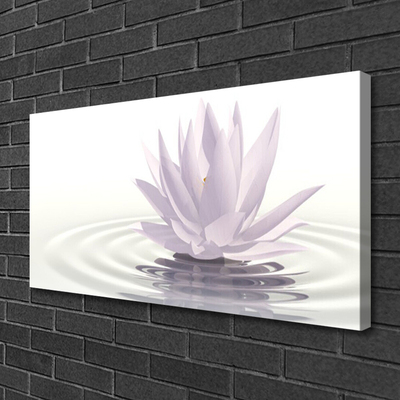 Tableaux sur toile Fleur eau art blanc