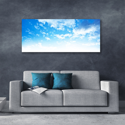 Tableaux sur toile Ciel paysage bleu blanc