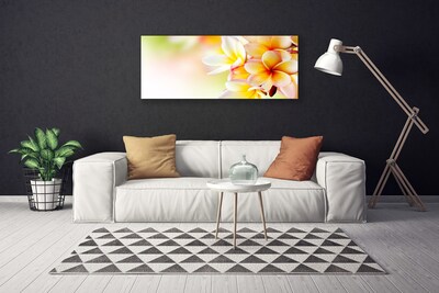 Tableaux sur toile Fleurs floral vert rouge blanc