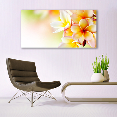 Tableaux sur toile Fleurs floral vert rouge blanc