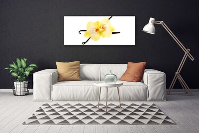 Photo sur toile Fleurs floral blanc jaune brun