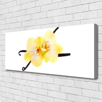 Photo sur toile Fleurs floral blanc jaune brun