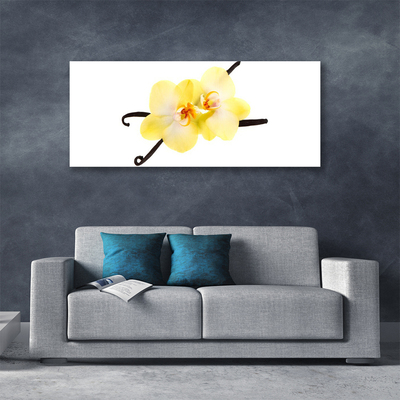 Photo sur toile Fleurs floral blanc jaune brun