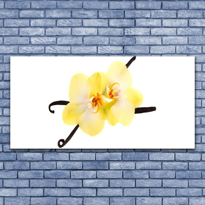 Photo sur toile Fleurs floral blanc jaune brun