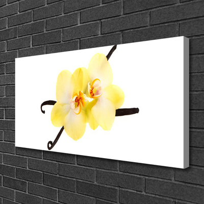 Photo sur toile Fleurs floral blanc jaune brun