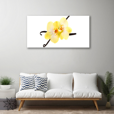 Photo sur toile Fleurs floral blanc jaune brun