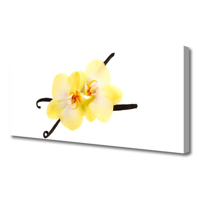 Photo sur toile Fleurs floral blanc jaune brun
