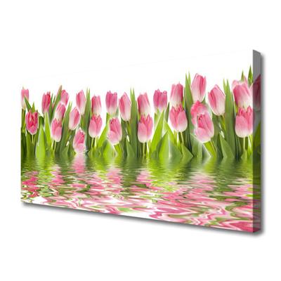 Photo sur toile Tulipes floral rose vert