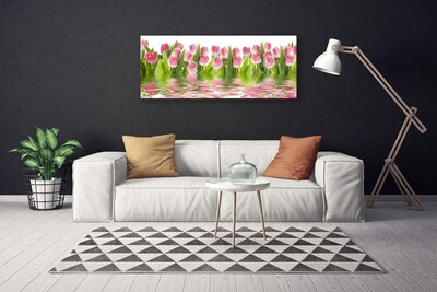 Photo sur toile Tulipes floral rose vert