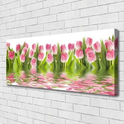 Photo sur toile Tulipes floral rose vert