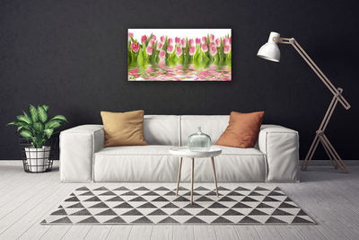 Photo sur toile Tulipes floral rose vert