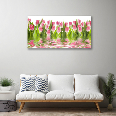 Photo sur toile Tulipes floral rose vert