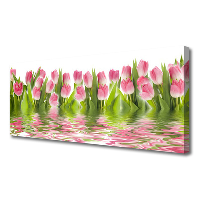 Photo sur toile Tulipes floral rose vert