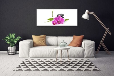 Photo sur toile Pierres fleurs floral rose noir