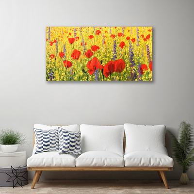 Photo sur toile Fleurs floral rouge violet