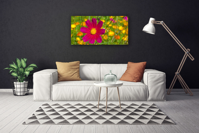 Photo sur toile Fleur floral jaune rouge