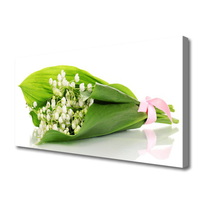 Photo sur toile Fleurs floral blanc vert