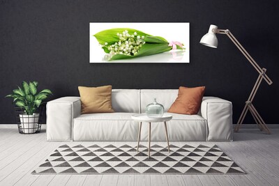 Photo sur toile Fleurs floral blanc vert