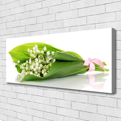 Photo sur toile Fleurs floral blanc vert