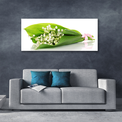 Photo sur toile Fleurs floral blanc vert