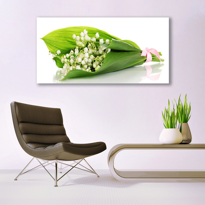 Photo sur toile Fleurs floral blanc vert