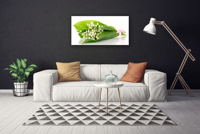 Photo sur toile Fleurs floral blanc vert