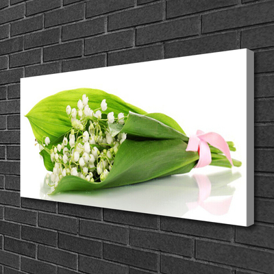 Photo sur toile Fleurs floral blanc vert