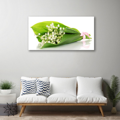 Photo sur toile Fleurs floral blanc vert