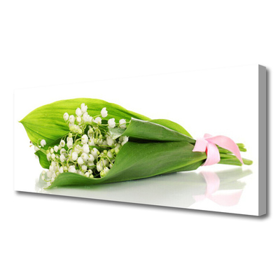 Photo sur toile Fleurs floral blanc vert