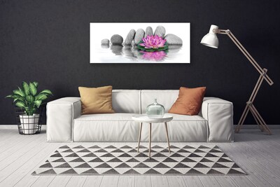 Photo sur toile Pierres fleurs art rose gris