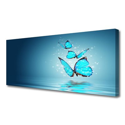 Photo sur toile Papillons art bleu