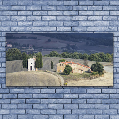 Photo sur toile Prairie arbres paysage vert