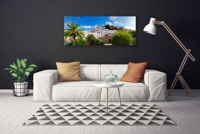 Photo sur toile Ville paysage brun vert gris