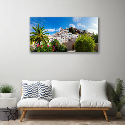 Photo sur toile Ville paysage brun vert gris