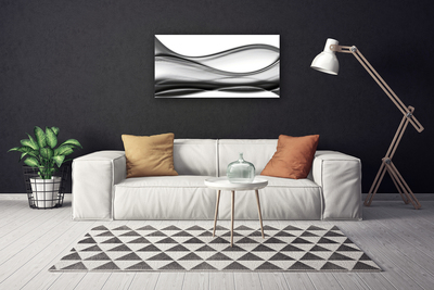 Photo sur toile Abstraction art gris blanc