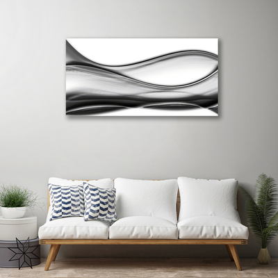 Photo sur toile Abstraction art gris blanc