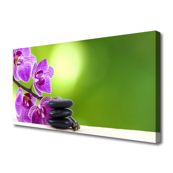 Photo sur toile Pierres fleurs floral rose noir