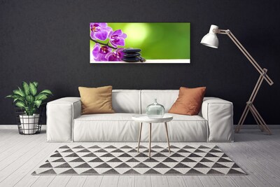 Photo sur toile Pierres fleurs floral rose noir